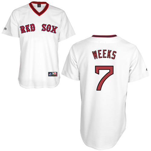 Jemile Weeks #7 Youth Baseball Jersey-Boston Red Sox Authentic Home Alumni Association MLB Jersey